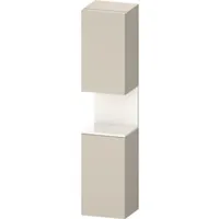 Duravit Qatego Hochschrank Taupe Supermatt mit Nischenbeleuchtung × taupe
