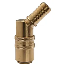 Riegler Temperierkupplung DN 9, Zapfen 13 mm, Absperrventil, Tülle 45°