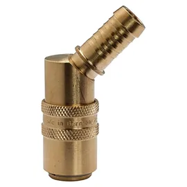 Riegler Temperierkupplung DN 9, Zapfen 13 mm, Absperrventil, Tülle 45°
