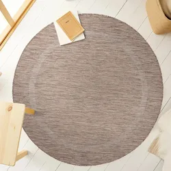 Outdoorteppich AYYILDIZ TEPPICHE "RELAX 4311", braun, H:5mm Ø:120cm, Polypropylen, Teppiche, pflegeleicht, robust, In- und Outdoor geeignet, große Farbauswahl