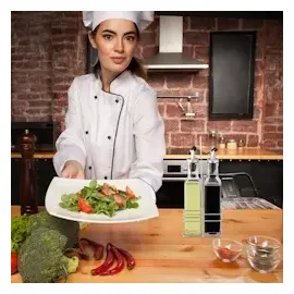 Relaxdays Essig und Öl Spender 2 in 1 mit Ausgießer Glas 2 x 250 ml transparent 29 x 11 x 6 cm