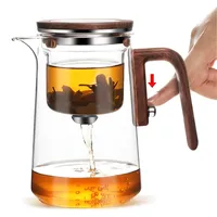 Enchanti Teekanne – 800 ml Hexerei Magische Glas-Teekanne, magnetisches Wassertrennungsdesign, Borosilikat-Teesieb mit Sieb für lose Blätter und Kräutertees, ideal für Teebereiter