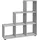 vidaXL Bücherregal Treppenregal 107 x 30 x 107 cm Grau Sonoma