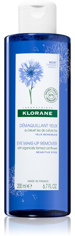 Klorane Cornflower feiner Augen-Make-up-Entferner für empfindliche Augen 200 ml