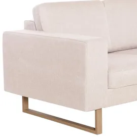 vidaXL 2-Sitzer-Sofa Stoff Cremeweiß