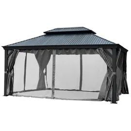 Jet-Line Pavillon DAMASKUS 3x3,65 m mit festem Metalldach Pergola