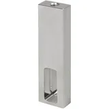 Gedotec Deckenlager Edelstahl Schrankstange eckig - NANO | Schrankstangen-Halterung Edelstahl rostfrei | Endstück für 25 x 10 mm Möbelstangen | 1 Stück - Kleiderstangen-Halterung für Decken-Montage