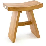 VCM Hocker Teakholz Sitzhocker Holzhocker Höhe 47cm