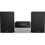 Philips TAM3205M2/12 Mini Stereoanlage schw (Bluetooth, CD Player, 1x 20 W), Stereoanlage, Schwarz, Silber