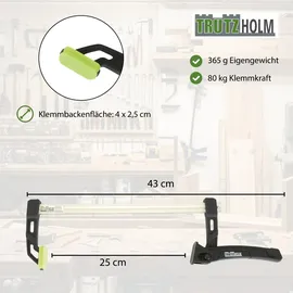 Trutzholm Einhandzwinge Aluminium 25 cm schwarz