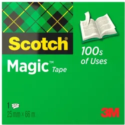 3M Scotch Klebefilm Magic 810, unsichtbar, 25 mm x 66 m
