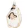 Brubaker Maria und Jesus unter dem Schutz des Gott Vaters Weiß Gold - Handbemalte Weihnachtskugel aus Glas - Mundgeblasener Christbaumschmuck Figuren Lustig Deko Anhänger Baumkugel - 13,9 cm