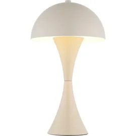 OTTO home Tischleuchte "Sivvia Pilzlampe", beige (sandfarben), 1, Ø 20cm H: 36,1cm, 1 Stk., Leuchten, Wippschalter am Kabel, Schirm in Pilzform, Pilzschirm, Metall, E27, Tischleuchte