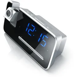 Brandson Radiowecker, FM Radio Wecker, Projektionsanzeige, 4,7` LED-Display, Auto/OFF-Dimmer