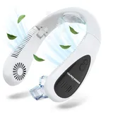 Vulpes Goods Nackenventilator Elite mit Kühlelement – Wiederaufladbar & Geräuschlos – Tragbarer Gesichtsventilator – 3 Stufen mit Extra Kü... - Schwarz