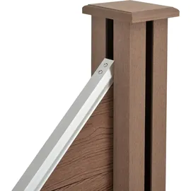 [neu.holz] WPC Gartenzaun Segovia 90 x 180 cm Braun