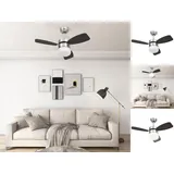 vidaXL Deckenventilator mit Licht und Fernbedienung 76 cm Dunkelbraun