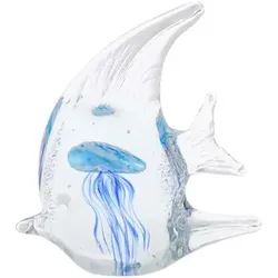 Signes Grimalt  Statuetten und Figuren Briefbeschwerer Fisch Mit Qualle  in Blau, Einheitsgrösse