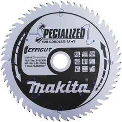 Makita B-57336 EFFICUT Sägeblatt | 165x20x56Z Holz Laminat Kunststoff Kreissäge