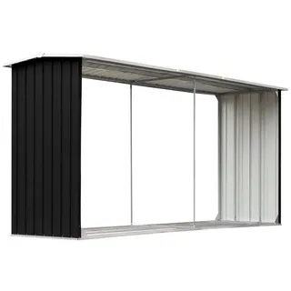 vidaXL Brennholzlager Verzinkter Stahl 330 x 92 x 153 cm Braun
