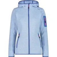 CMP Damen Unterjacke Kapuzen Fleecejacke Strick, sky-bianco 01LR, 38