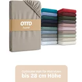 OTTO home Spannbettlaken Baumwolle 160 x 200 cm grau