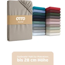 OTTO home Spannbettlaken Baumwolle 160 x 200 cm grau