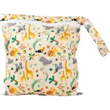 Bambino Mio wasserdichte Tasche für nasse und trockene Stoffwindeln, (Safari-Team) Badebekleidung und Utensilien – Fasst 3 Windeln | 29,5 cm x 28,5 cm, Baby & Kleinkind
