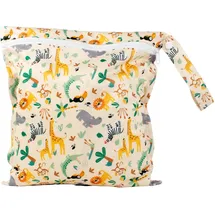 Bambino Mio wasserdichte Tasche für nasse und trockene Stoffwindeln, (Safari-Team) Badebekleidung und Utensilien – Fasst 3 Windeln | 29,5 cm x 28,5 cm, Baby & Kleinkind