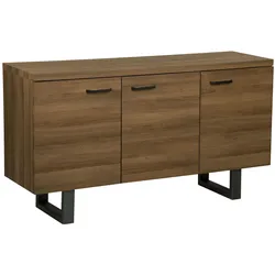 Sideboard mit 3 Türen TIMBER 79 cm Dunkelbraun