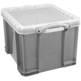 Really Useful Box Aufbewahrungsbox 35 Liter, transparent,