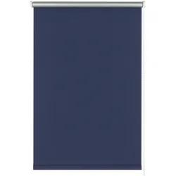 Rollo GARDINIA "Seitenzugrollo Thermo energiesparend", blau, B:102cm H:160cm, Polyester, Rollos, Schrauben, Thermo Rückseite