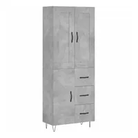 VidaXL Highboard Betongrau 69,5x34x180 cm Holzwerkstoff