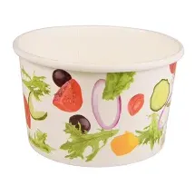 Papstar Salatschalen Pappe "To Go" 600 ml Ø 12,5 cm 50 St. Weiß