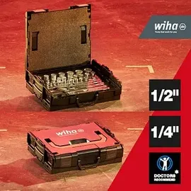 Wiha Steckschlüssel- und Bit Set 1/4" und 1/2" 60-tlg. inkl. L-Boxx (44685)