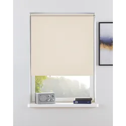 Seitenzugrollo MY HOME "THEMSE" Gr. 4, beige (cremeweiß), B:70cm H:150cm, Polyester, Rollos, Bestseller mit über 3000 4,5-Sterne-Bewertungen, Klemmträger