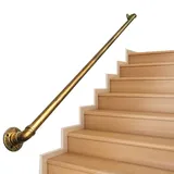 OTOEKO 1ft-20ft Treppen-Handlauf-Geländer, antikes Messing-Handlauf-Geländer aus Schmiedeeisen im Außen- oder Innenbereich, Sicherheits-Stützstange für den Korridor, eisernes Wasserrohr-Design