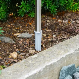 esotec Solarleuchte Edelstahl H38cm inkl. Bewegungsmelder silber