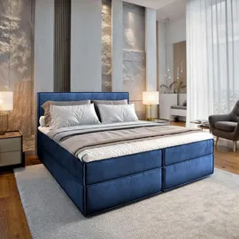 masseno Boxbett mit Bettkasten ¦ blau ¦ Maße cm B: 140 H: 98