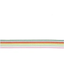 Rico Design Webband Multi Streifen, Pink/Grün/Gelb/Rot/Blau