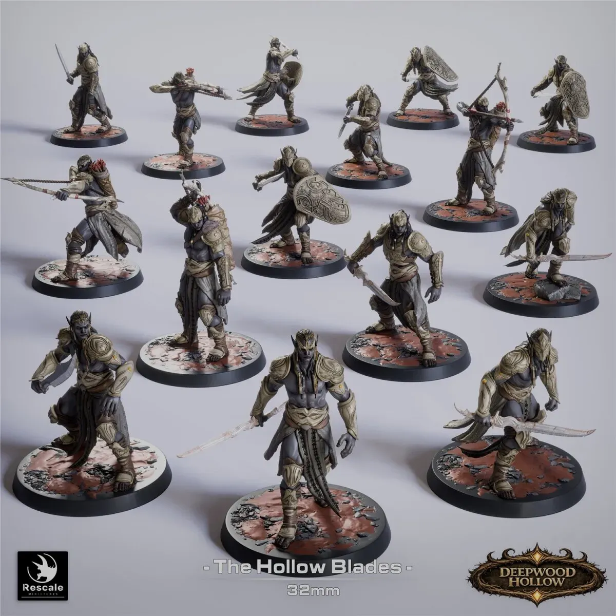 Pack Dark elves, the Hollow blades Set von Rescale Miniatures aus Deepwood Hollow