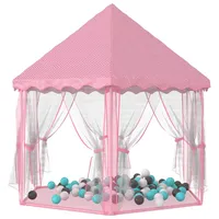 vidaXL Prinzessin-Spielzelt mit 250 Bällen Rosa 133x140 cm