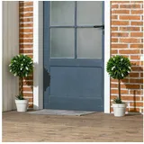 Homcom Kunstpflanze 2er-Set groß 60 cm Lavendelbäume, HOMCOM, Höhe 60 cm, für Wohnzimmer Schlafzimmer Büro Garten moderne Dekoration Geschenk weiß