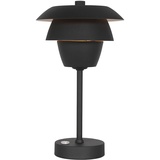 Steinhauer Tischleuchte Nachttischlampe Beistellleuchte Nachttischlampe, 4-Stufen Touch dimmbar, Metall schwarz, 1x E14 Fassung, DxH 18x31cm
