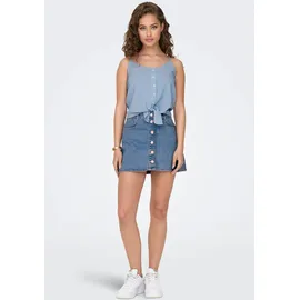 Only Onllecey Sl Knot Singlet Noos Cloud Dancer/Stripes Blau L