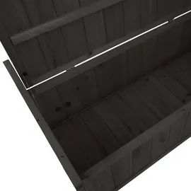 Mendler Aufbewahrungstruhe HWC-O13, Gartentruhe Auflagenbox Truhe, Tanne Holz FSC® 53x108x60cm ~ anthrazit