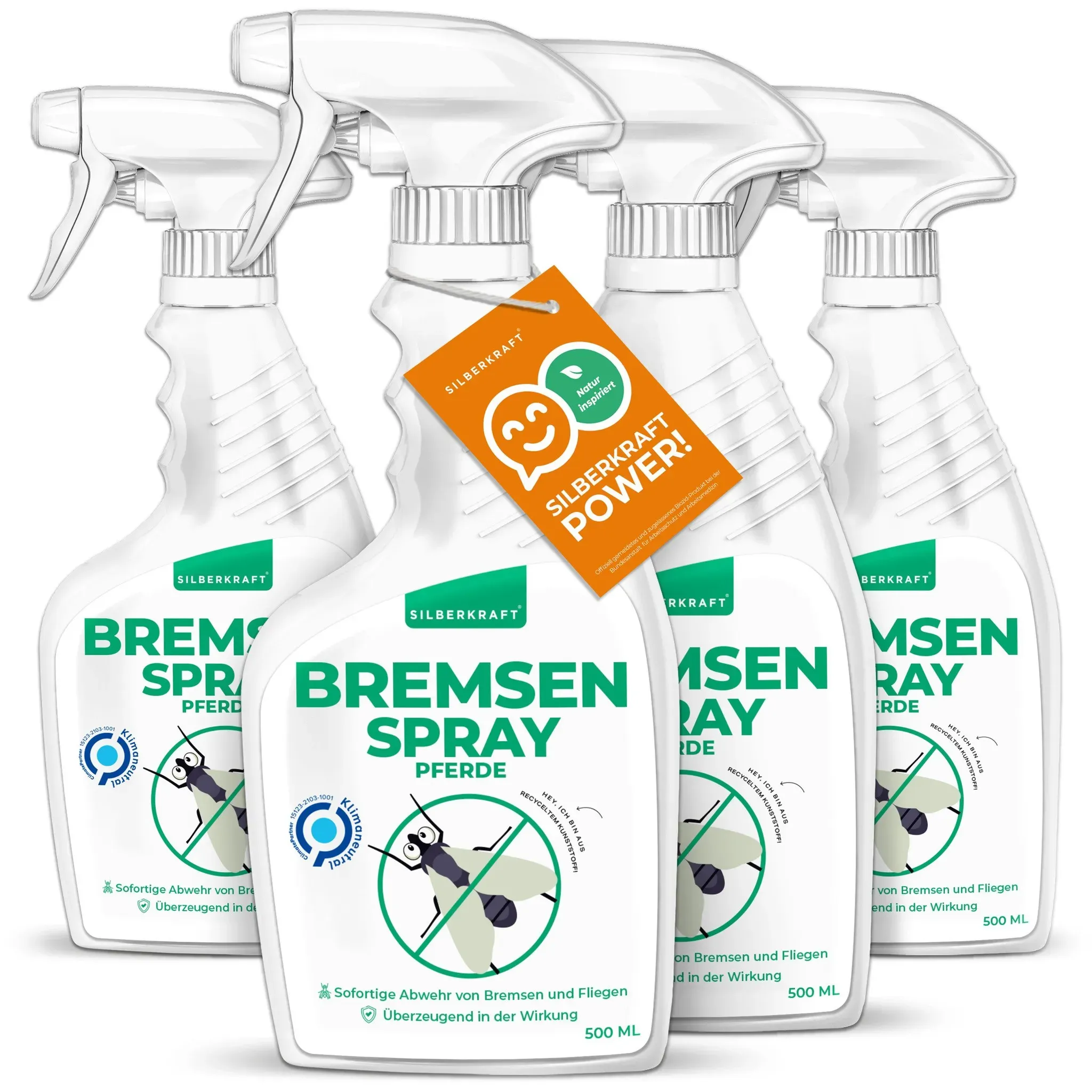 Silberkraft Bremsen-Spray für Pferde Spray 4x500 ml