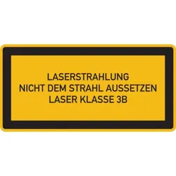 König Werbeanlagen Hinweisschild, Laser Klasse 3B - 105x52 mm Folie selbstklebend