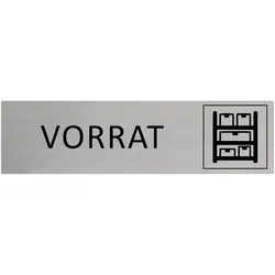 CombiCraft Aluminium Türschild Vorrat 165x45mm mit 3M-Tape