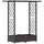 vidaXL Hochbeet mit Rankgitter und Dach 122,5 x 40 x 123 cm Braun